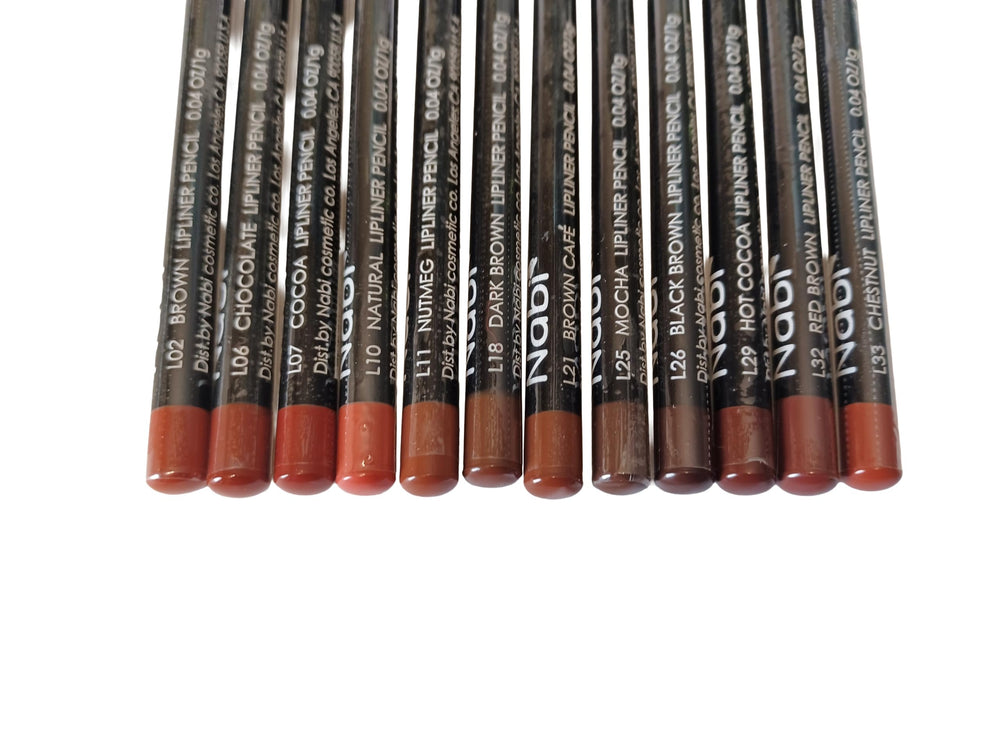 Generic lip liner pencil tip close-up highlighting creamy texture and smooth color payoff