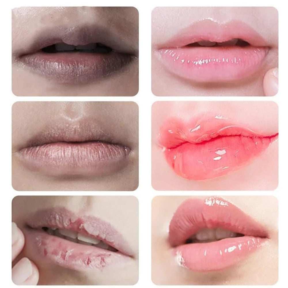 Generic lip serum open tube texture closeup highlighting fast absorption