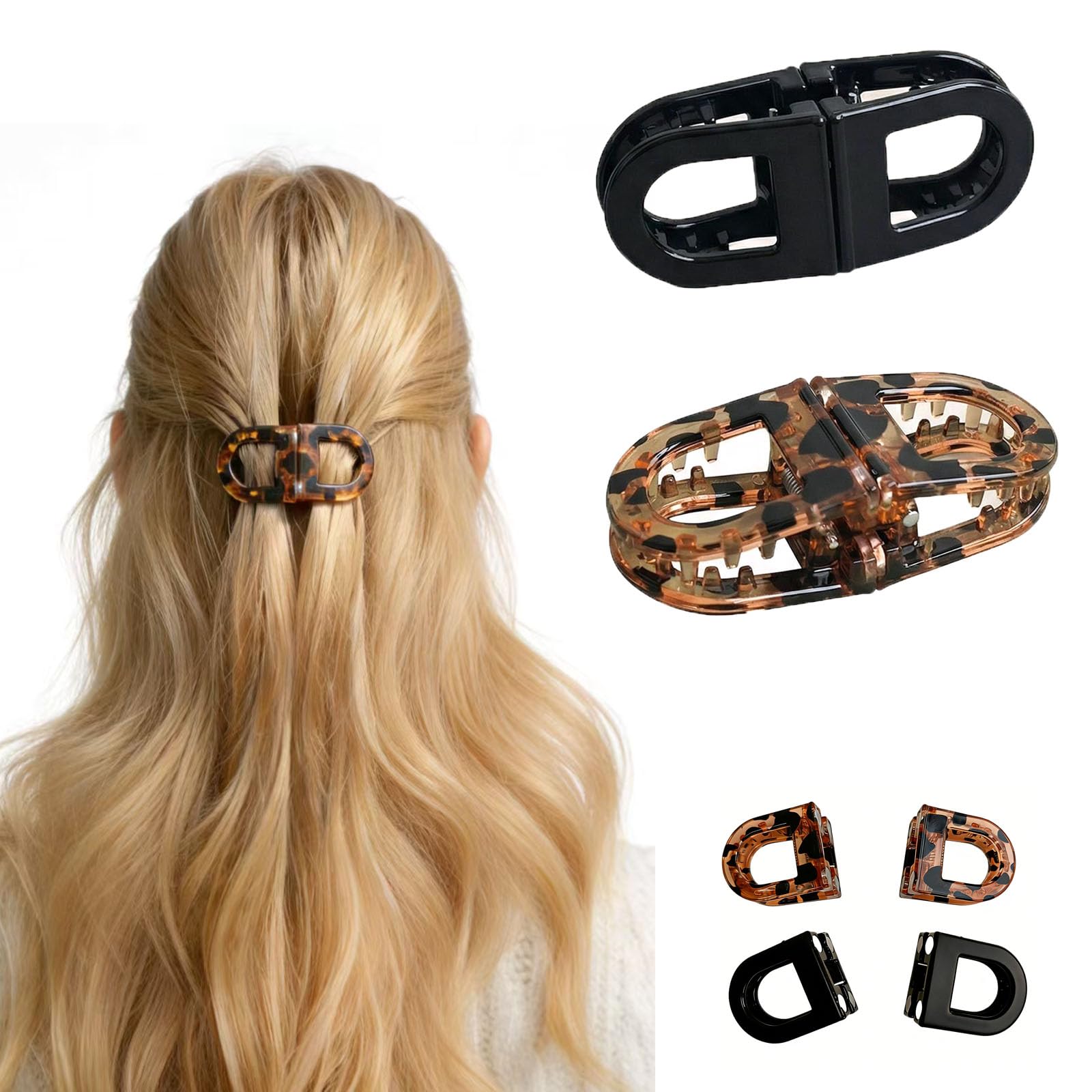 Generic magnetic hair clip front view showing sleek hold benefit