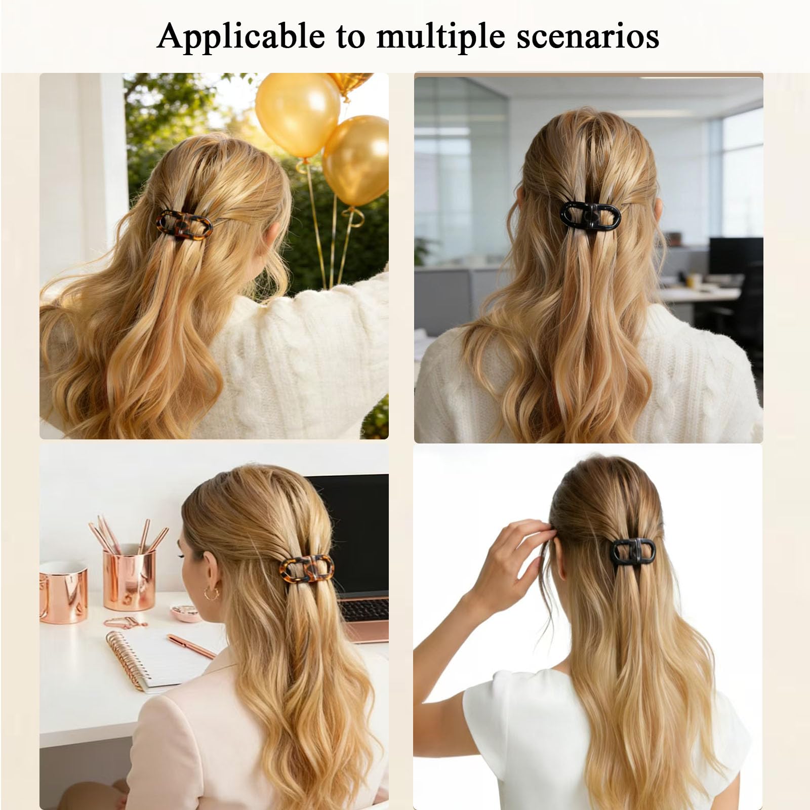 Generic magnetic hair clip packaged set for organized travel benefit