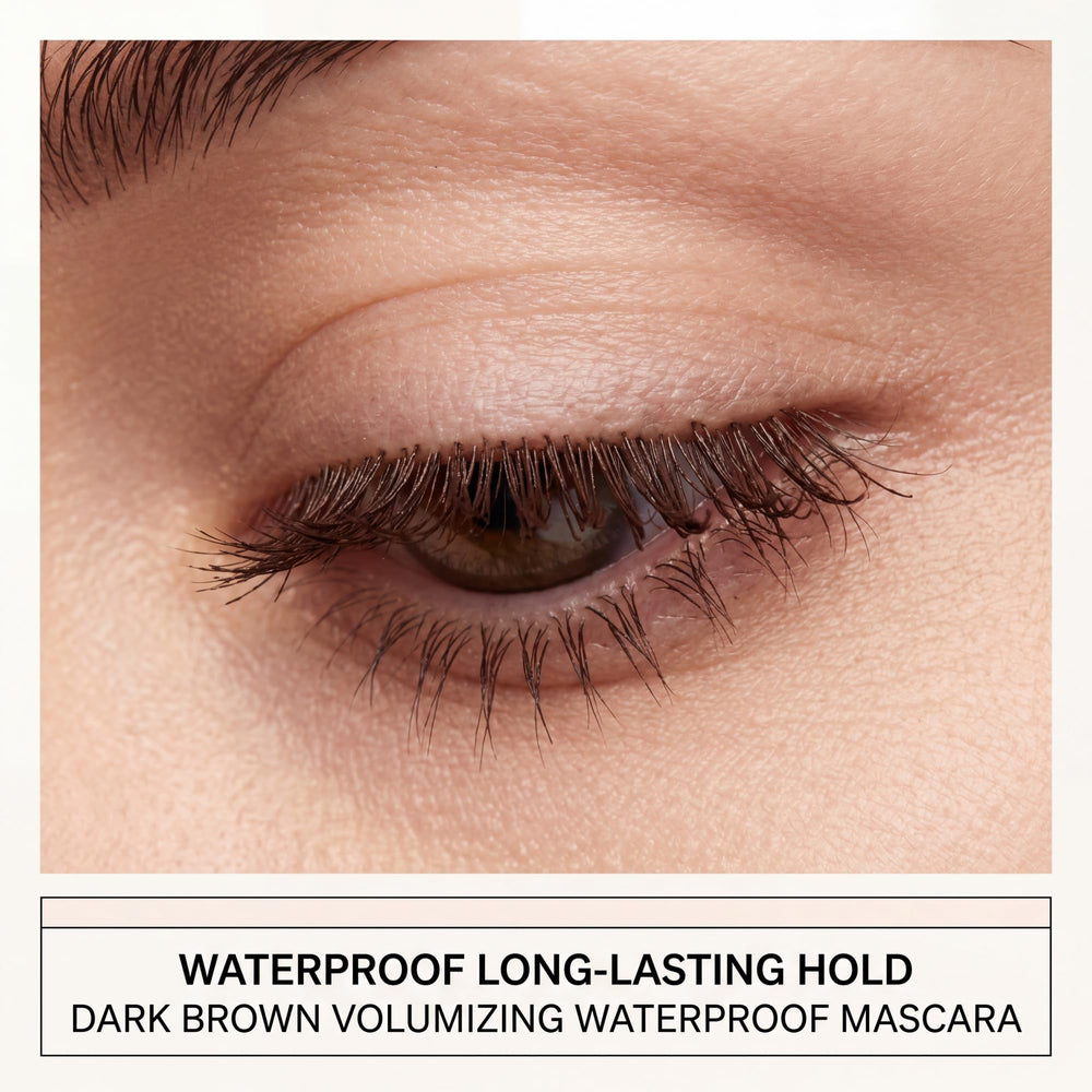Generic mascara application in hand demonstrates smooth, clump-free coating on lashes
