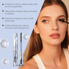 Generic before and after lashes showing lifted length and defined volume for natural look
