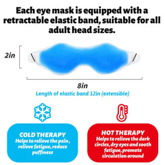 Generic brand mask in use while reclining providing soothing, chilled relief