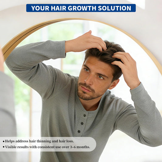 Generic spray nozzle close-up highlighting precise, even application for scalp