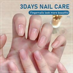 Generic nail before and after comparison showing stronger nails benefit