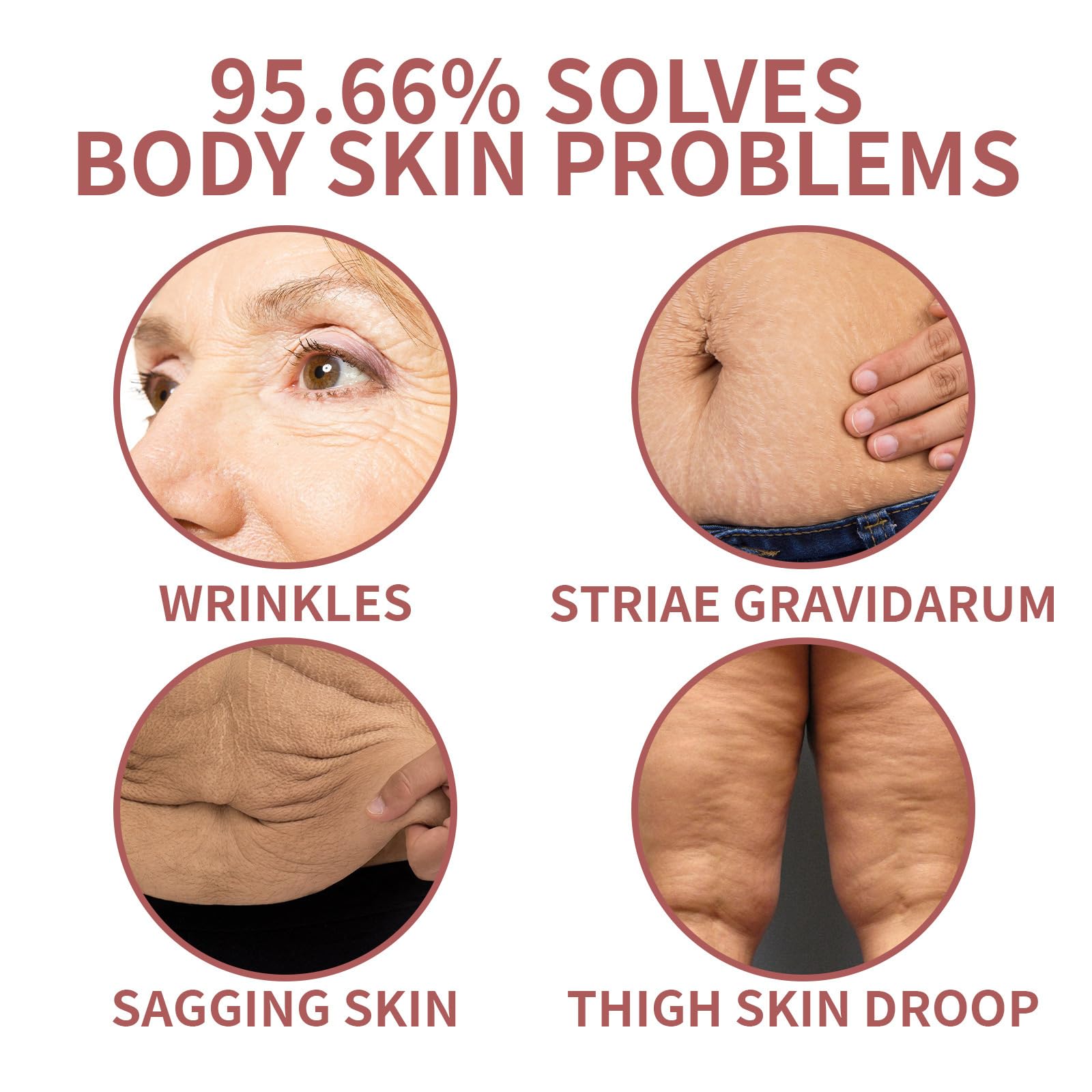 Generic neck and décolletage application illustrating smoothing results