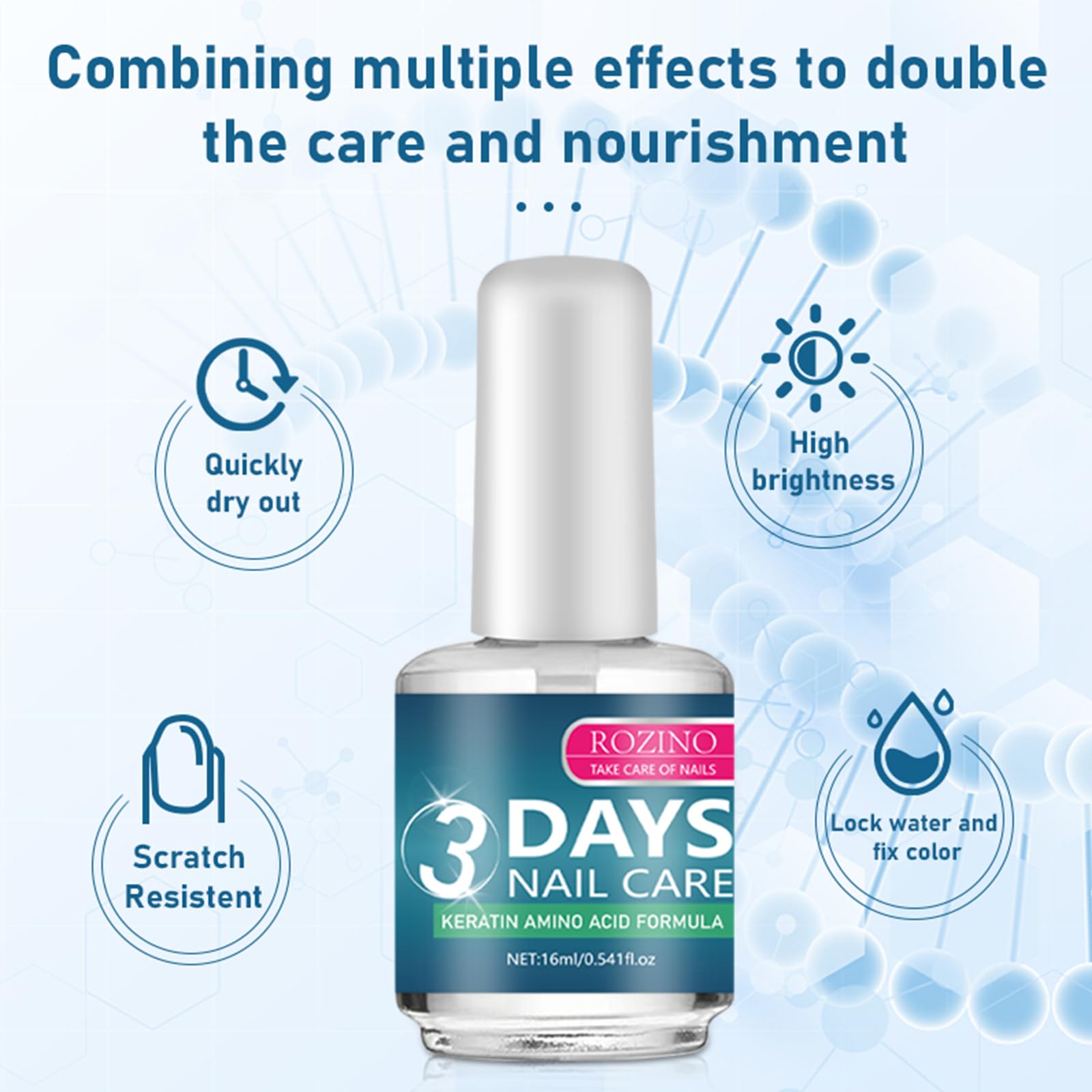Generic brand oil being massaged into cuticle, illustrating hydration and improved nail appearance