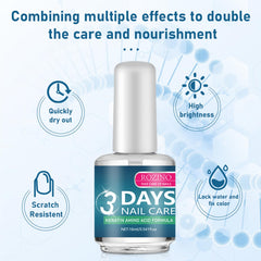 Generic brand oil being massaged into cuticle, illustrating hydration and improved nail appearance