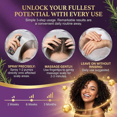 Generic scalp application demonstrating gentle massage and hydration