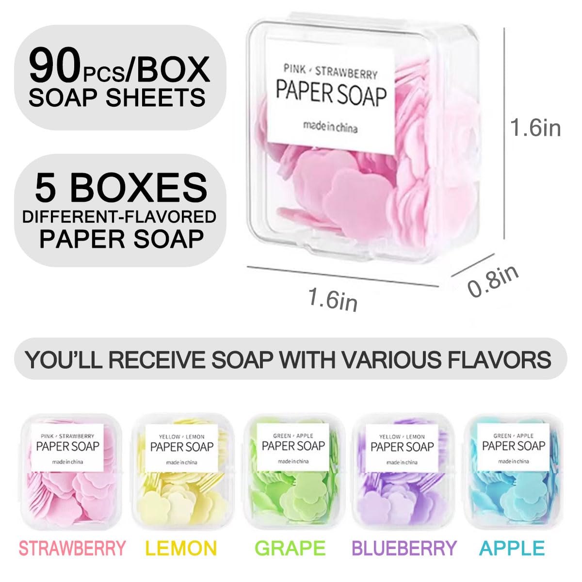Generic brand open case with pink strawberry sheets, hygienic single-use ready