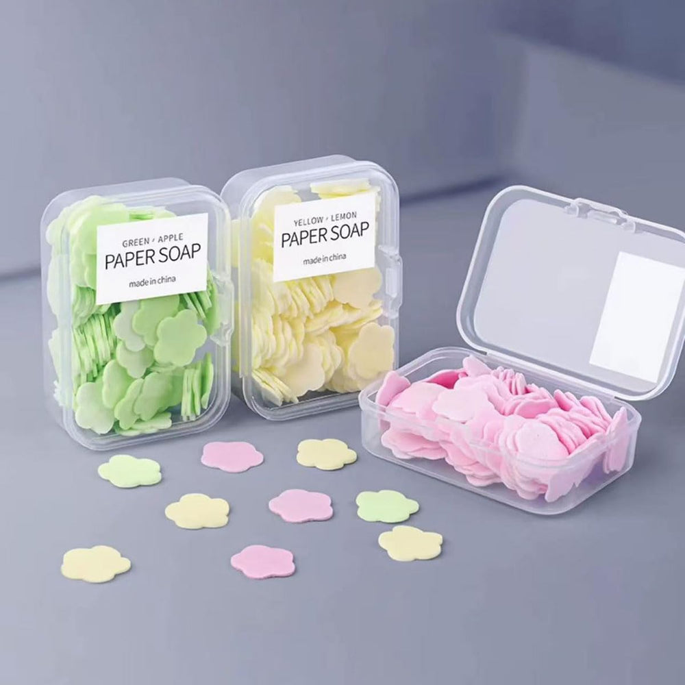 Generic brand using sheet at a campsite sink, travel-friendly hygiene solution