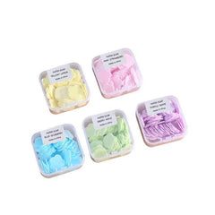 Generic brand paper soap pack front showing colorful cases and count, portable convenience