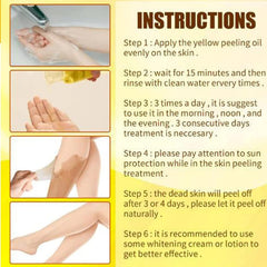 Generic peeling oil before and after results showing visible smoothing benefit
