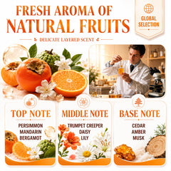 Generic persimmon soap with fresh persimmon fruit, natural persimmon extract benefit