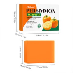 Generic persimmon soap label and ingredient list, transparent natural formulation