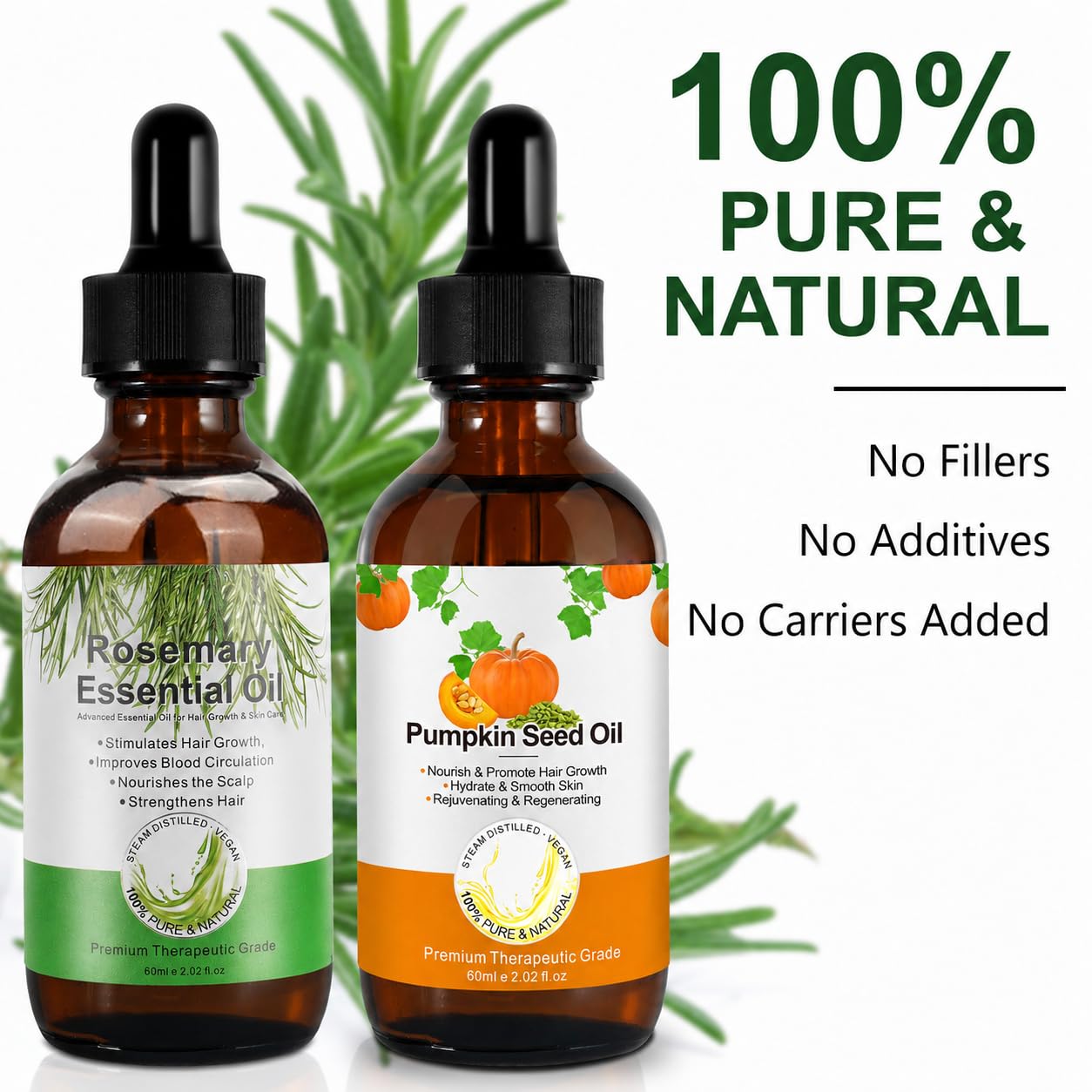 Generic pumpkin seed oil close-up texture on hand, shows lightweight absorption