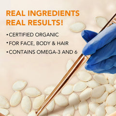 Generic pumpkin seed oil cuticle application on nails, softens and hydrates cuticles