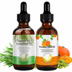 Generic pumpkin seed oil front packaging showing label and bottle, highlights purity