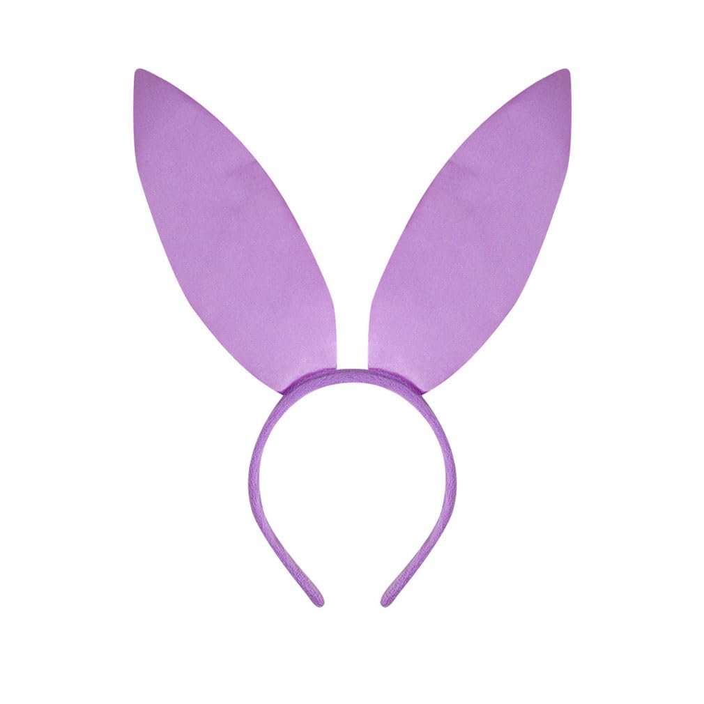 Generic purple bunny ear headband front view shows playful style and instant costume upgrade