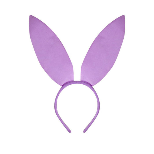 Generic purple bunny ear headband front view shows playful style and instant costume upgrade