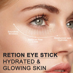 Generic retinol eye stick texture close-up highlighting smooth glide and hydration