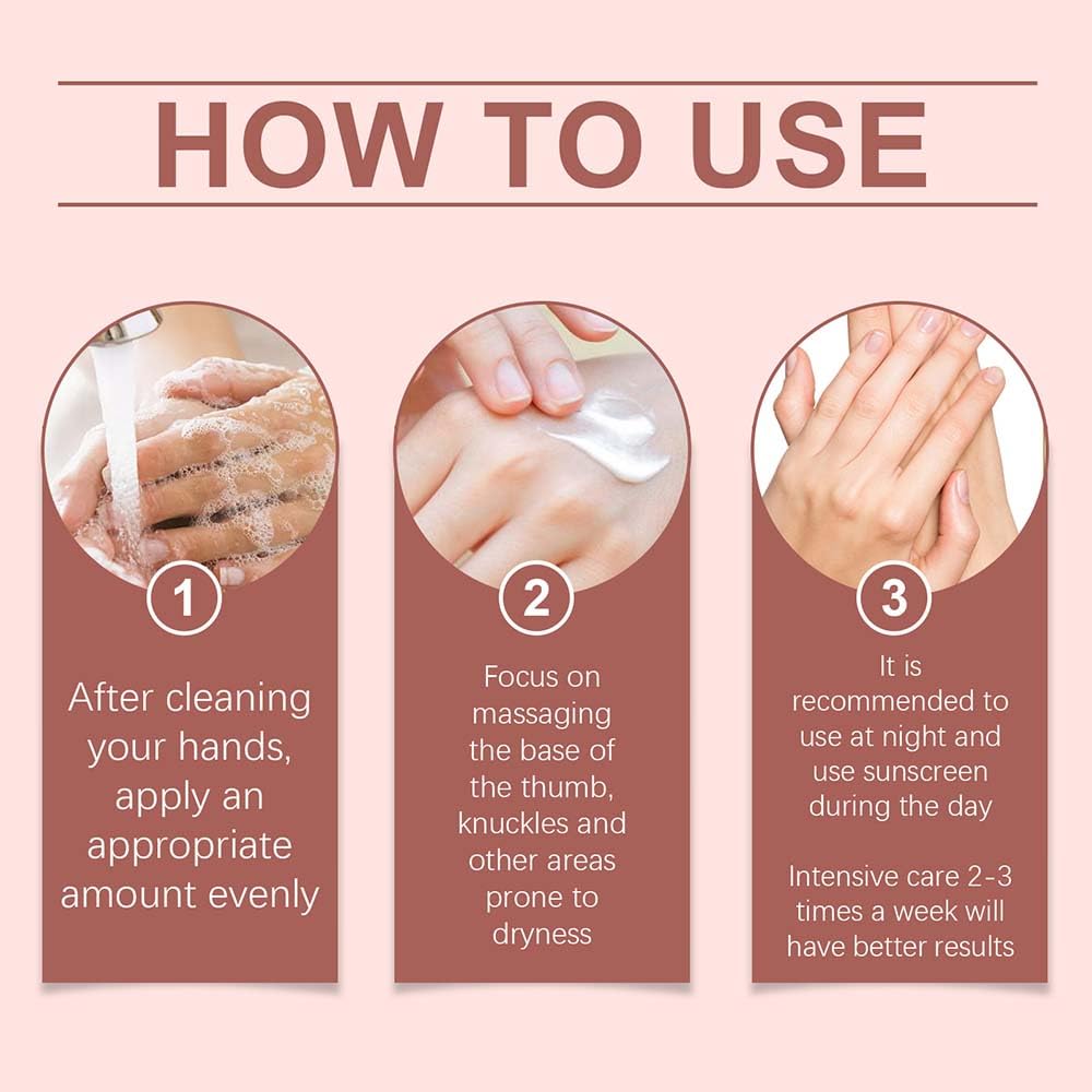 Generic retinol hand cream ingredient label details showing active retinol and collagen benefit