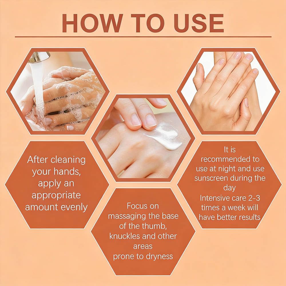 Generic retinol hand cream ingredient label close-up showing active moisturizing components