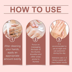 Generic retinol hand cream ingredient label details showing active retinol and collagen benefit