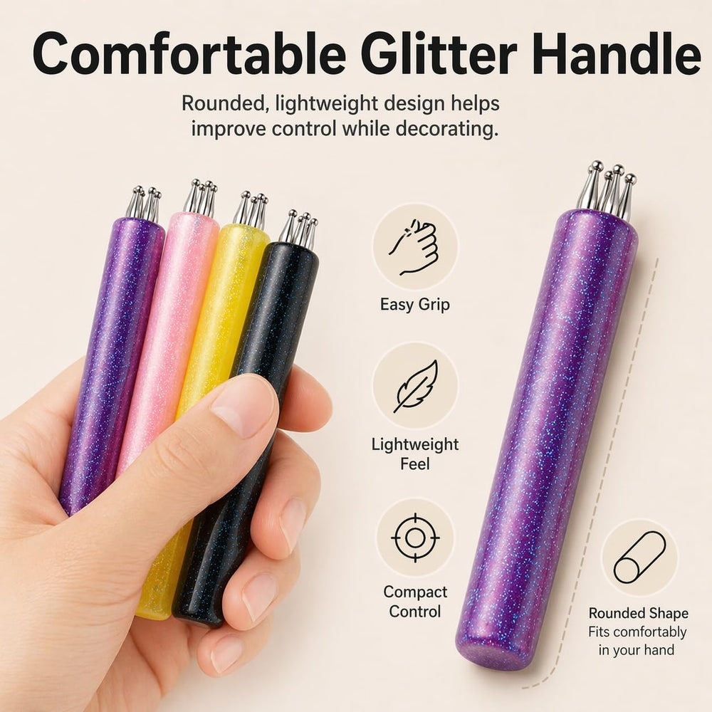 Generic rhinestone pickup using the pen tip aiding precise embellishment placement