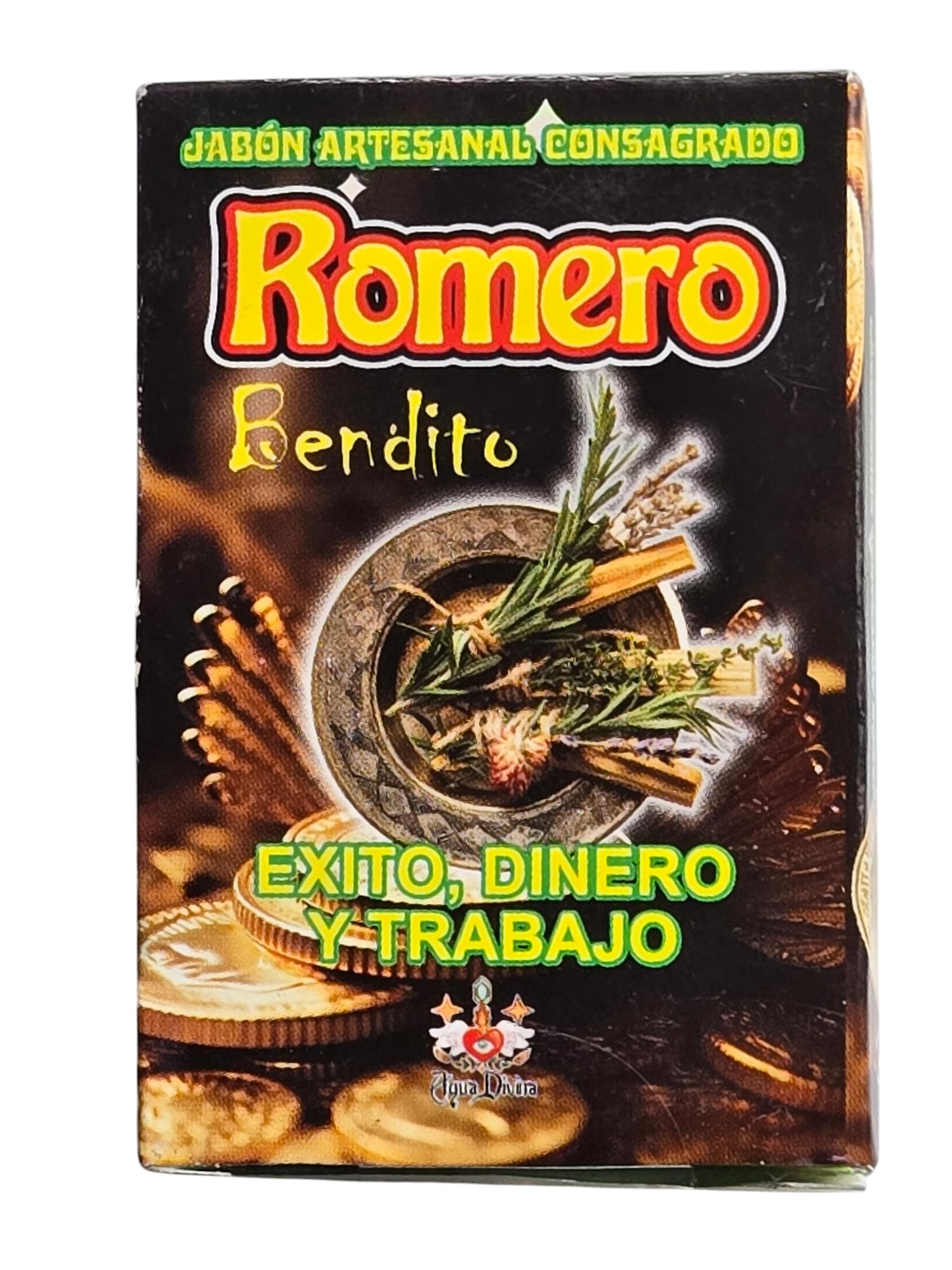 Generic rosemary soap front packaging showing brand and benefits