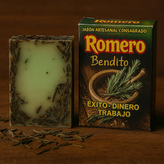 Generic rosemary soap with included prayer card and box for guided ritual