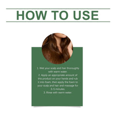 Generic rosemary shampoo applied during scalp massage showing improved scalp comfort