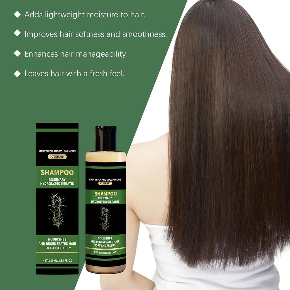 Generic rosemary shampoo creamy lather closeup showing gentle foam benefit
