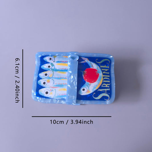 Generic sardine can clip side profile demonstrating smooth acrylic comfort fit