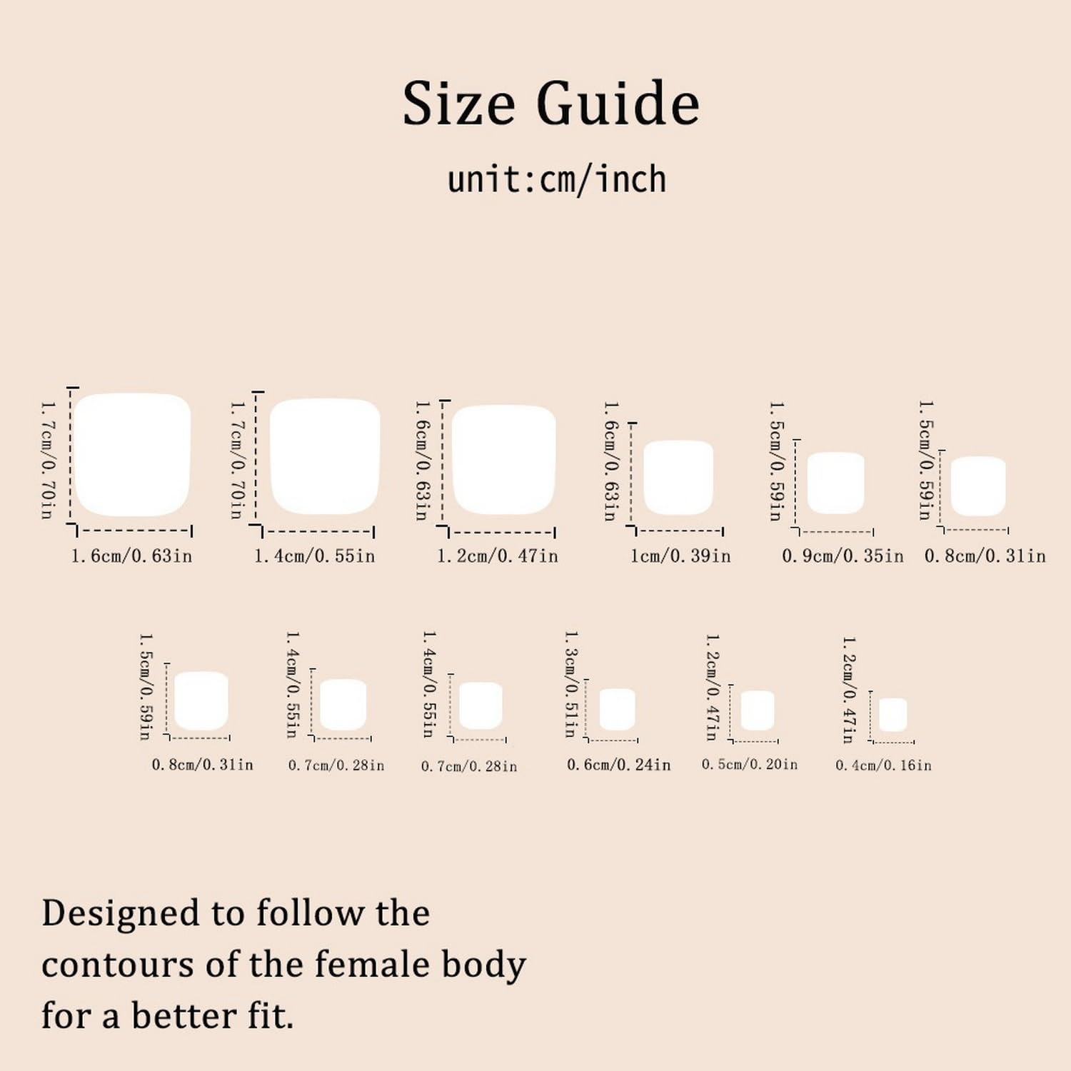 Generic scale comparison displaying multiple sizes to ensure proper toe fit