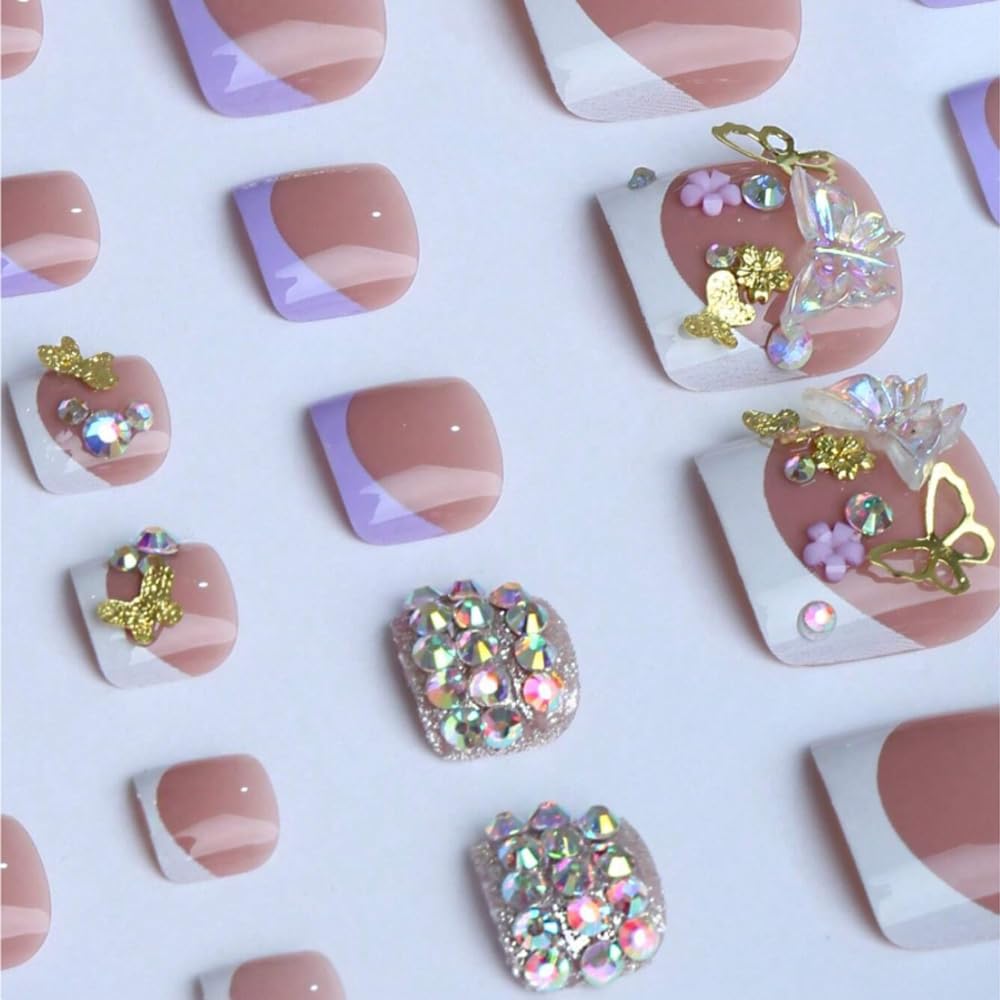 Generic scale view of 24 pieces and nail file, conveys complete kit contents and variety of sizes