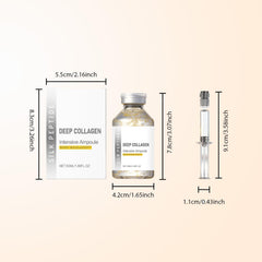 Generic silk peptide ampoule on bathroom shelf with towel, lifestyle scene conveying daily ritual benefit