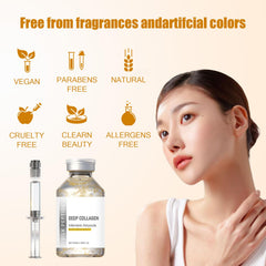 Generic silk peptide serum texture closeup, shows silky finish and fast-absorbing formula benefit