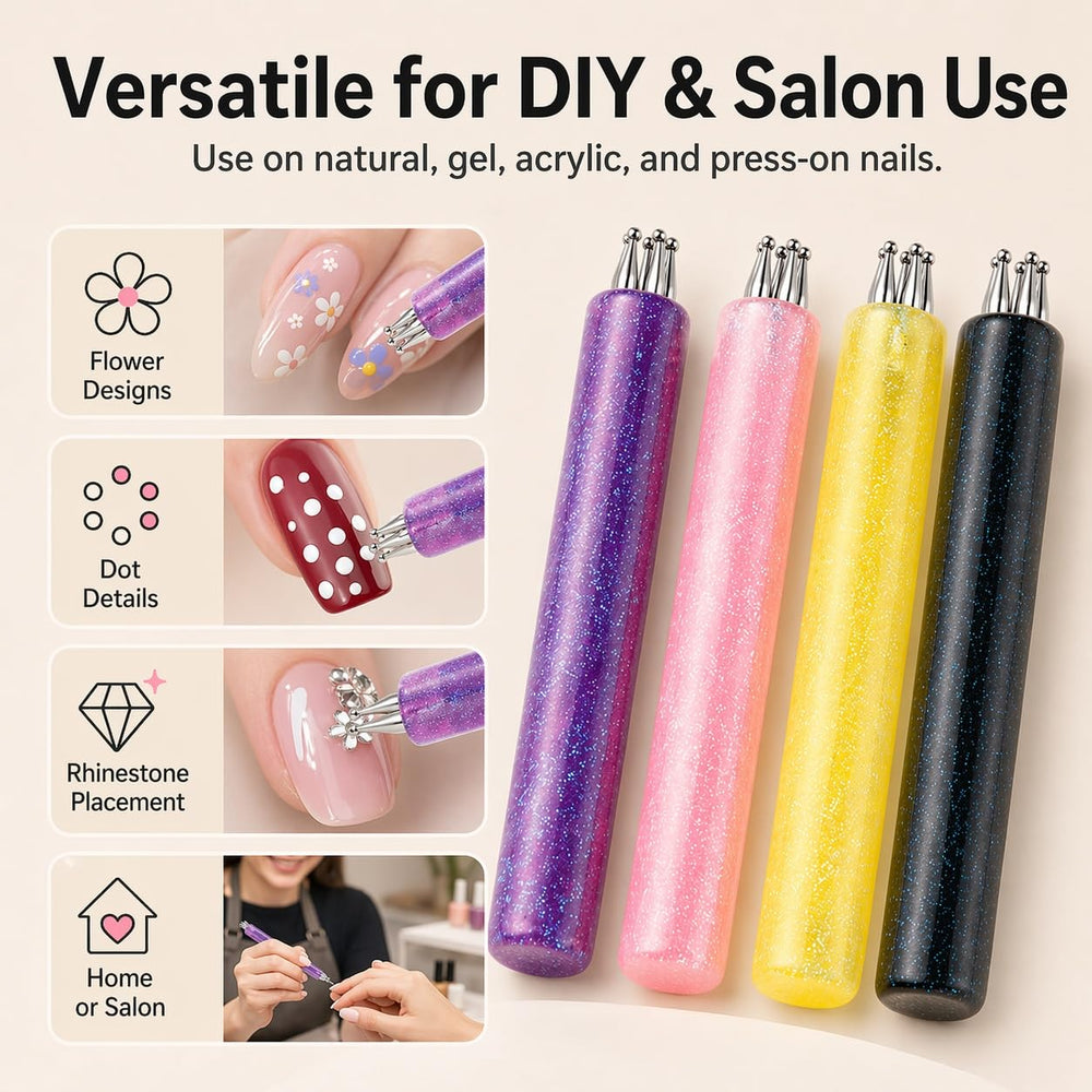 Generic size comparison next to a coin showing scale and portability of the nail tools