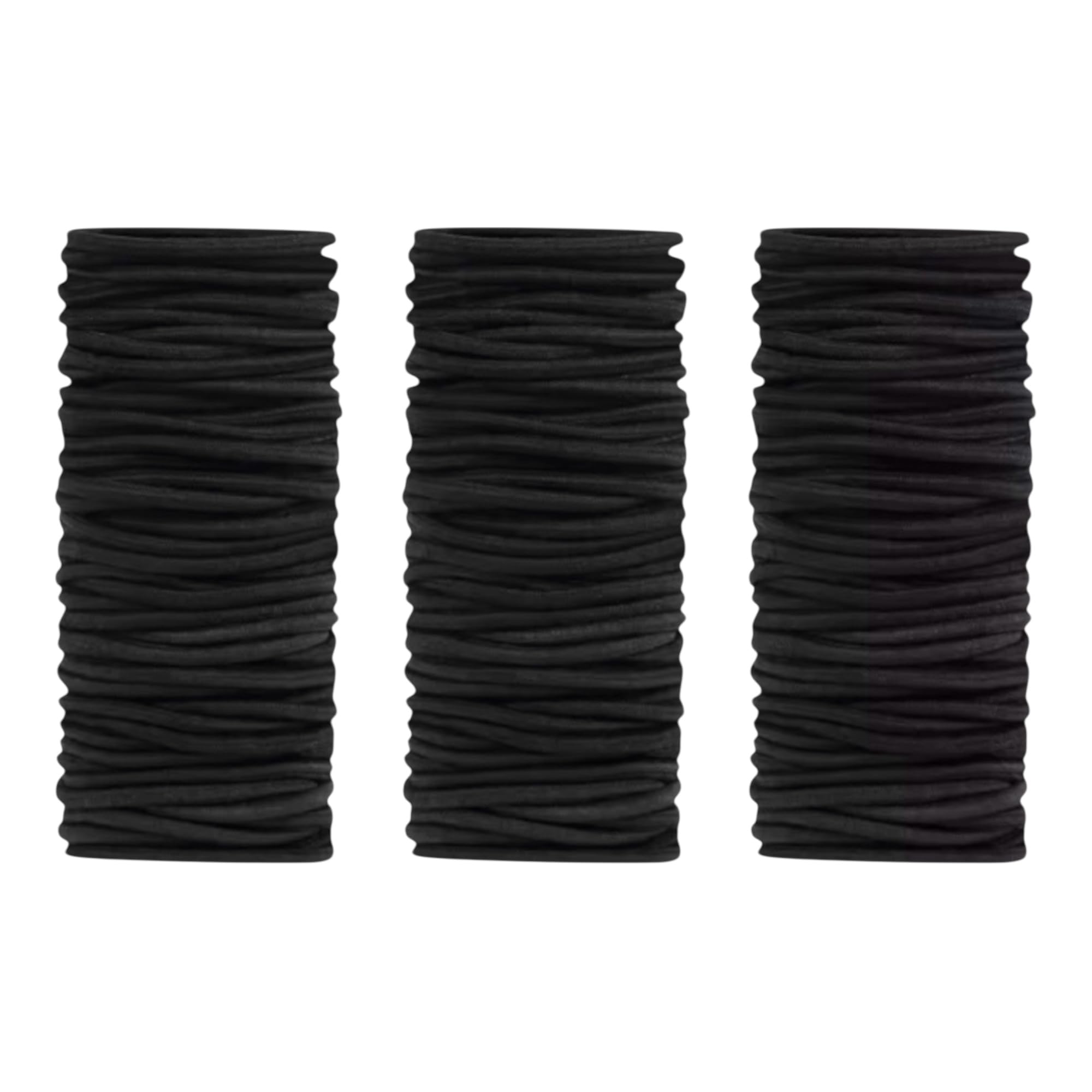 Generic hair ties next to a ruler, 4 mm thickness for large ponytails