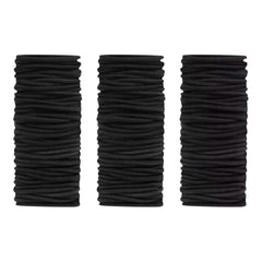 Generic hair ties next to a ruler, 4 mm thickness for large ponytails