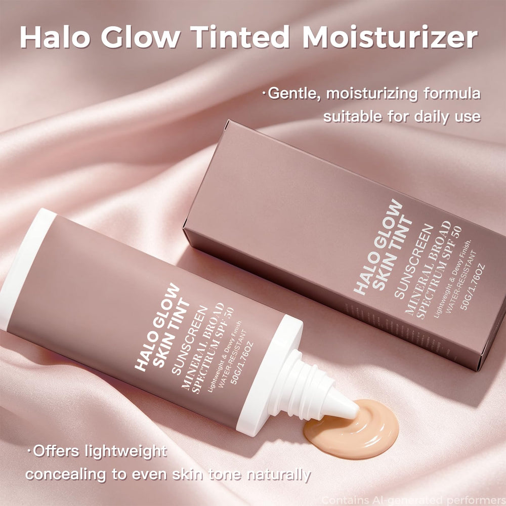 Generic hand applying skin tint demonstrating easy blending benefit