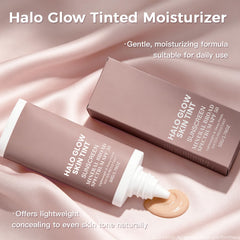 Generic hand applying skin tint demonstrating easy blending benefit