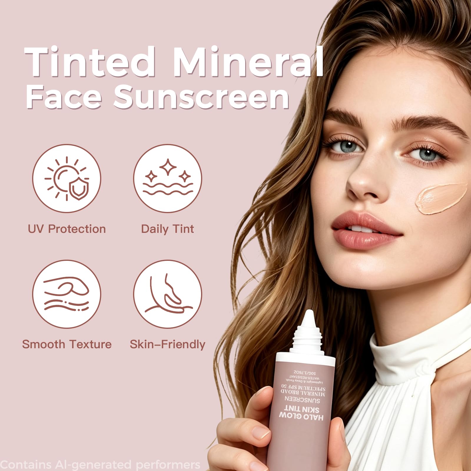 Generic close-up of the skin tint texture highlighting dewy finish