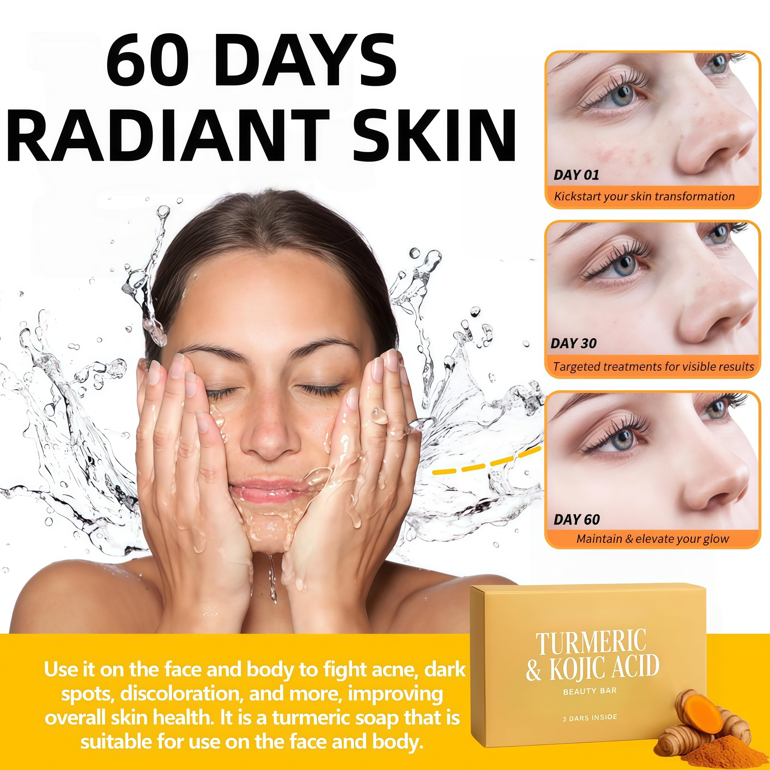 KORA BALM lather on face demonstrating gentle cleansing and brightening