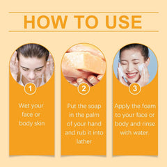 Generic three soap bars arranged flatlay emphasizing value bundle