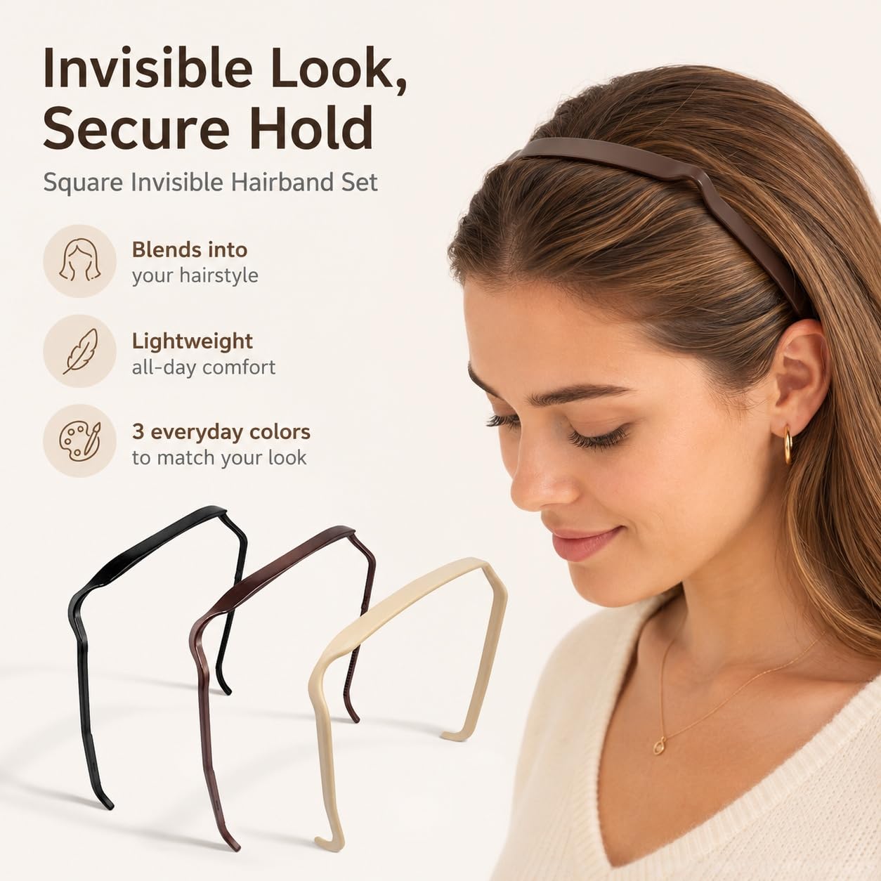Generic headband in outdoor lifestyle scene showing all-day hold while active