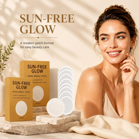 Generic Sun-Free Glow close-up of patch texture showing microdarts for even tan