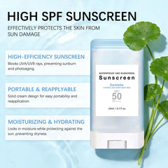 Generic suncream stick creamy texture close-up for lightweight hydration