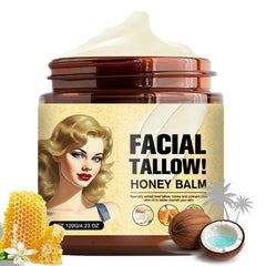 Generic grass-fed tallow jar front view showing clean packaging and moisturizer benefits